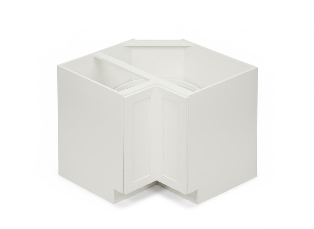 Corner Base Lazy Susan Cabinet — Shaker Series
