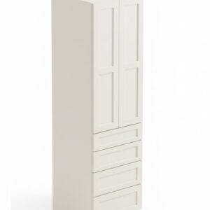 Double Door Tall Cabinet with Drawers — Shaker Series